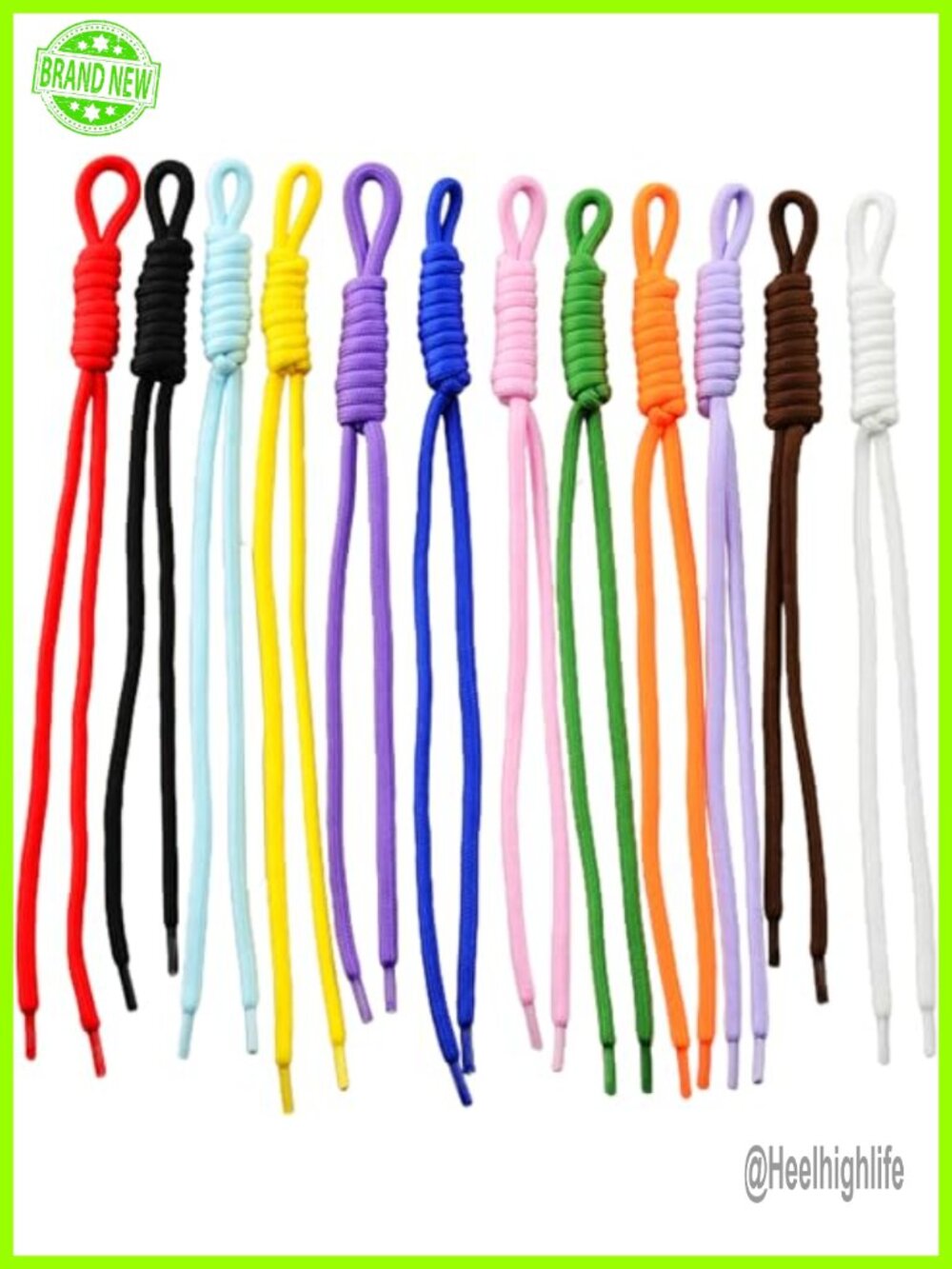 12pcs Paracord Keychains, Braided Rope Bag Charms, Purse Keychain Decoration